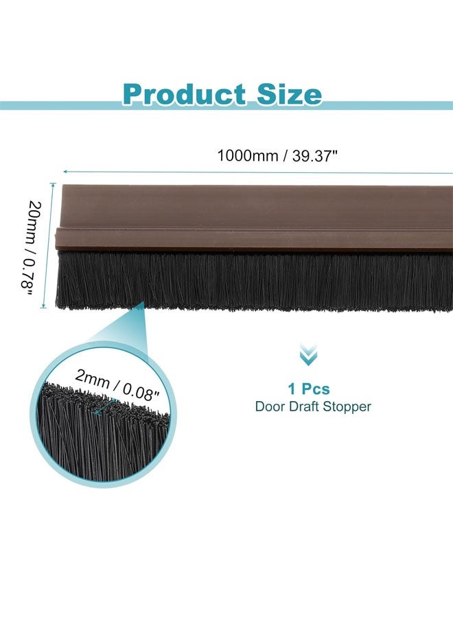 Door Sweep for Bottom of Door, Integrated Bottom Door Draft Stopper with Brush, Self-Adhesive Under Door Seal for Dust/Noise/Hot or Cold Air Insulation - Image 3