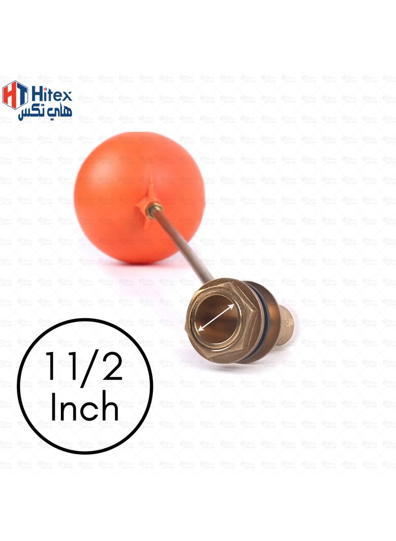 هيتكس صمام تعويم نحاسي من بيجلر مزود بكرة بلاستيكية | صمام تحكم في مستوى خزان المياه عالي التحمل | صمام سباكة موثوق للخزانات والأنظمة الصناعية وأنظمة تخزين المياه المنزلية (1 1/2 بوصة) - Image 2