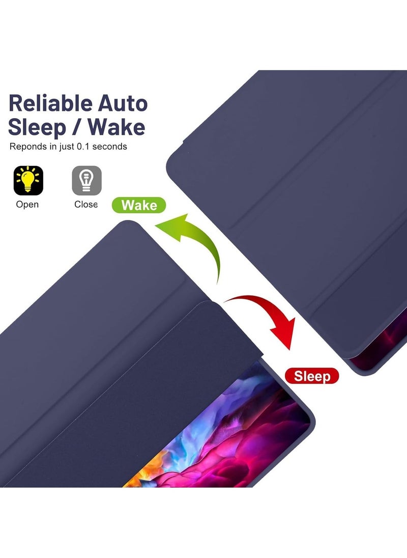 JAJEEK Case Compatible with Samsung Galaxy Tab A9 Plus 11 Inch 2023 (SM-X210/X216/X218) - Protective Case with Pen Holder, Trifold Stand, Auto Sleep/Wake for Samsung Tab A9+, Dark Blue - Image 3
