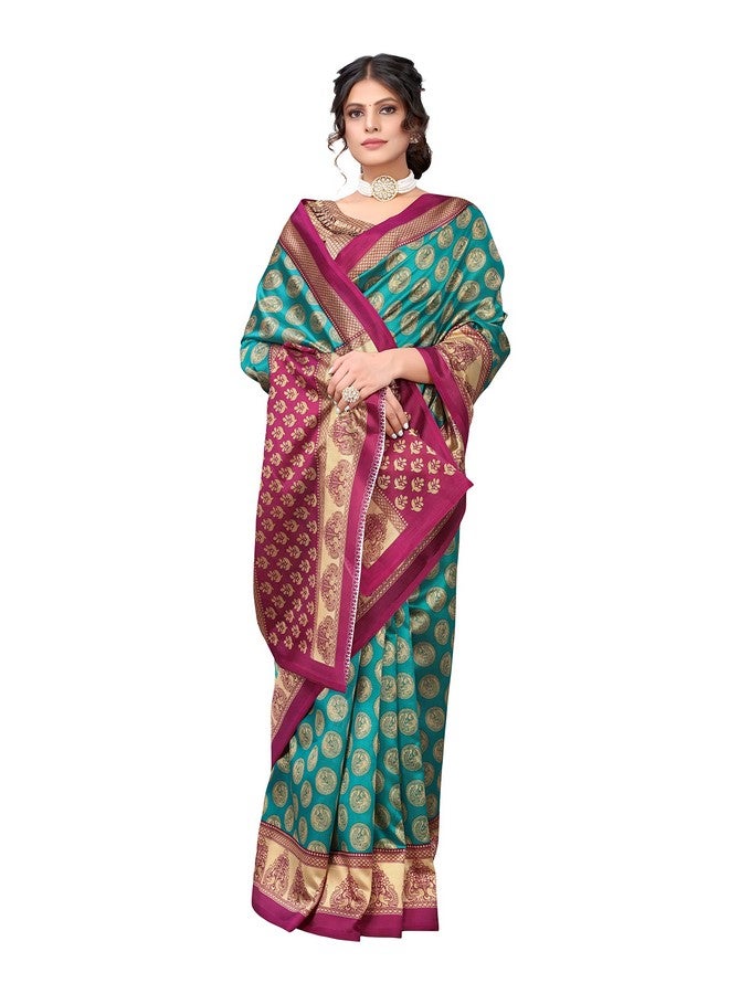 YASHIKA Yashika Women's Jacquard Art Silk Standard Length Saree (Alifa Rama_N_R  - Image 2