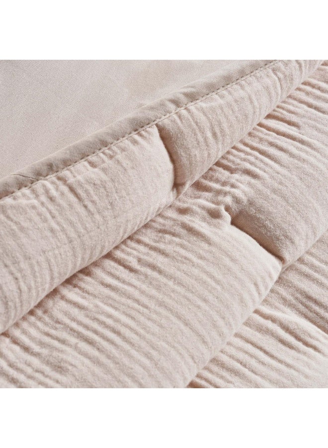 Pan Home طقم أغطية سرير مزخرف من 3 قطع بلون الكتان للمنزل - Image 4