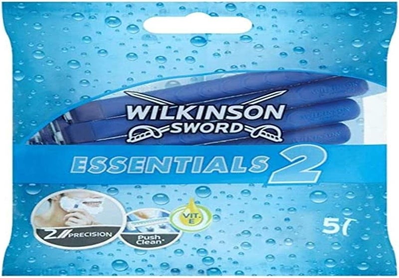 Wilkinson Sword Essentials 2 Sensitive Disposable Razors for Men 5S EnESFrDeNlItPtCzPlGr