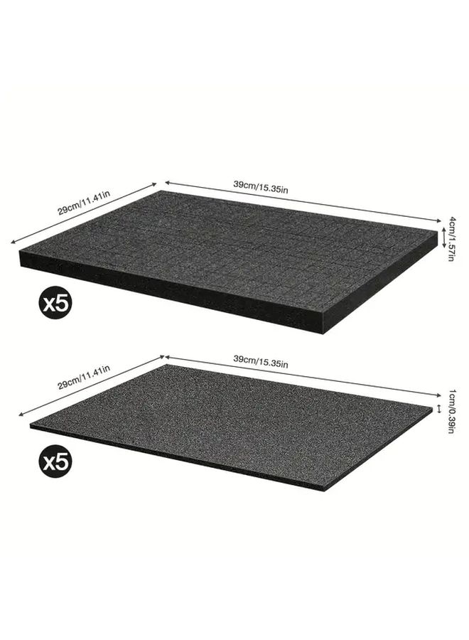 10 Pcs DIY Foam Sheets Tearable Grid Sponge Removable Grid Foam 2 Sizes Black For Electronics Fragile Items Toy Furniture Packaging Inserts Fragile Item Protection Durable Foam Material Foam Inserts For Packaging - Image 2