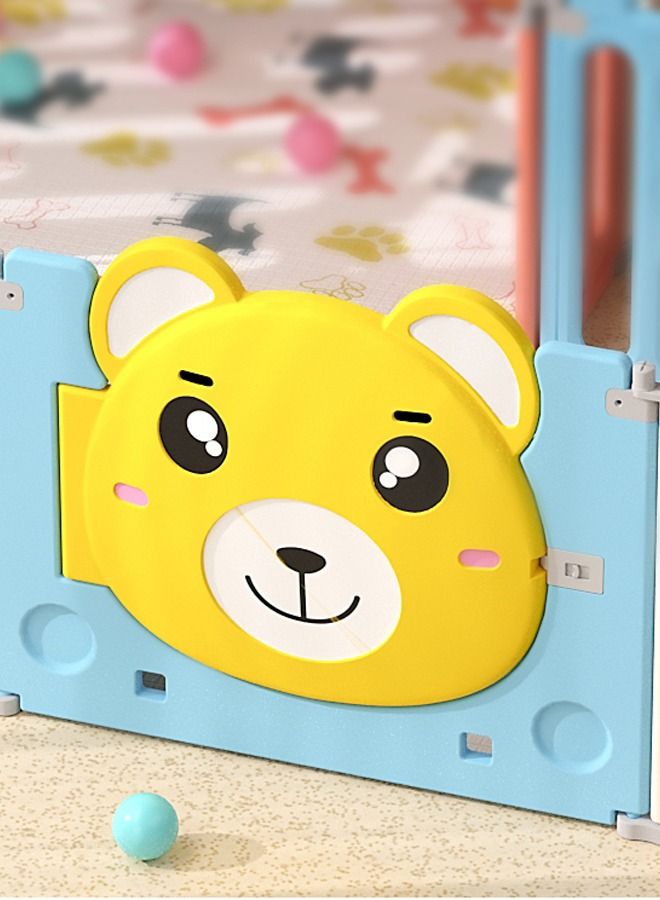 جساي تويز سياج مطوي روضة أطفال روضة أطفال روضة أطفال داخل المنزل مع طوق كرة سلة - Image 2