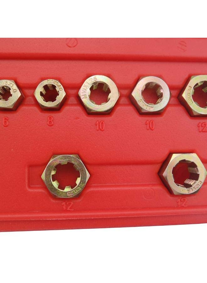 نيبمينينت 15-Piece Rethread Repair Tools Kit With Storage Box Red/Black/Gold  - Image 2