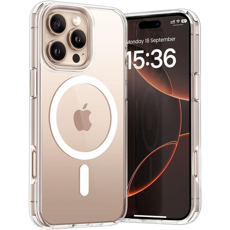 2 Pack For IPhone 16 Pro Max Case Mag Safe [Clear & Anti-Yellowing][ Grade Drop Protection] Scratch-Resistant Screen & Lens Protection Stronger Magnetic Only For IPhon - Image 1