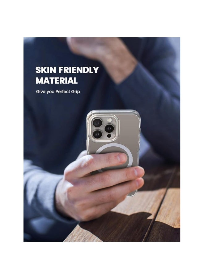 2 Pack For IPhone 16 Pro Max Case Mag Safe [Clear & Anti-Yellowing][ Grade Drop Protection] Scratch-Resistant Screen & Lens Protection Stronger Magnetic Only For IPhon - Image 4
