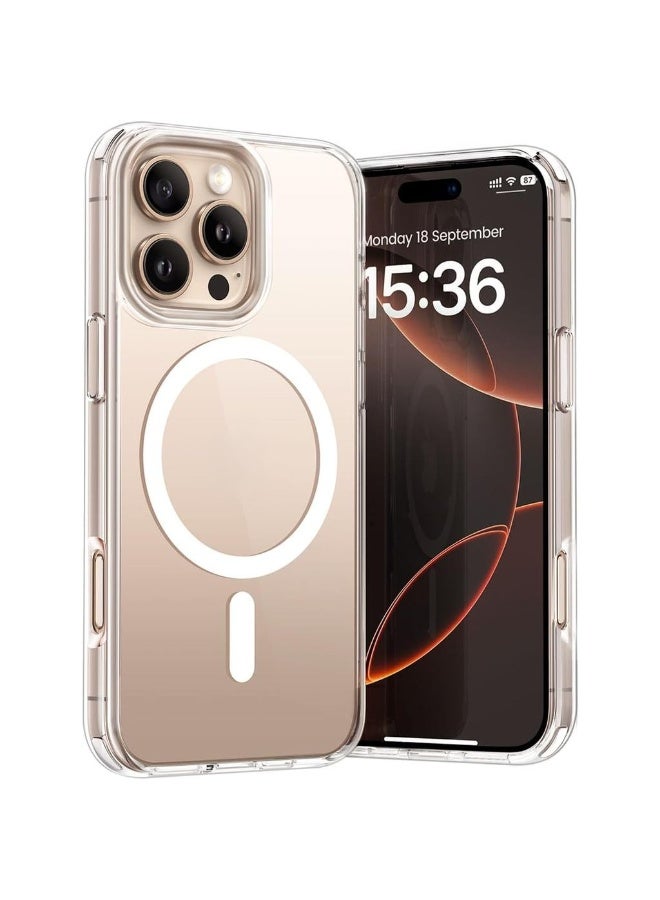 2 Pack For IPhone 16 Pro Max Case Mag Safe [Clear & Anti-Yellowing][ Grade Drop Protection] Scratch-Resistant Screen & Lens Protection Stronger Magnetic Only For IPhon - Image 2