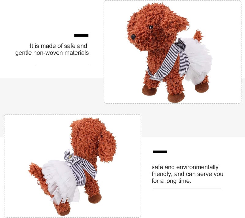 klarako 1pc Pet Suspender Skirt Kitten Dress Sweet Puppy Skirt Dog Wedding Dress Cute Tutu Princess Dress Dog Tutu Skirt lace Gown Costume for Dog Pearlescent Strap Dress Non-Woven Fabric - Image 2