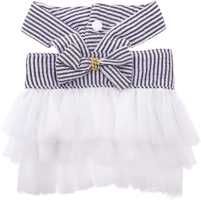 klarako 1pc Pet Suspender Skirt Kitten Dress Sweet Puppy Skirt Dog Wedding Dress Cute Tutu Princess Dress Dog Tutu Skirt lace Gown Costume for Dog Pearlescent Strap Dress Non-Woven Fabric - Image 1