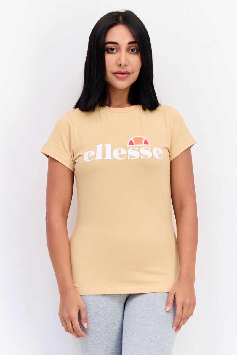 Ellesse Women Sportswear Fit Short Sleeves Outdoor T-shirt, Light Tan - Image 1