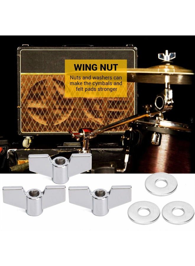 Facmogu 23PCS Cymbal Replacement Accessories, Cymbal Stand Felts, Drum Cymbal Felt Pads Include Wing Nuts, Washers, Cymbal Sleeves & Drum Key - Gray - Image 5