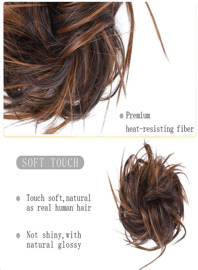 HMD Tousled Updo Messy Bun Hair Piece Hair Extension Ponytail With Elastic Rubber Band Updo Extensions Hairpiece Synthetic Hair Extensions Scrunchies Ponytail Hairpieces for Women 6AH30# - Image 3