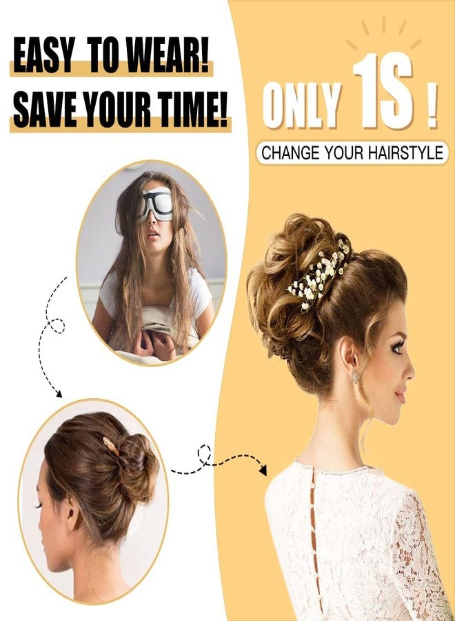 HMD Tousled Updo Messy Bun Hair Piece Hair Extension Ponytail With Elastic Rubber Band Updo Extensions Hairpiece Synthetic Hair Extensions Scrunchies Ponytail Hairpieces for Women 6AH30# - Image 5