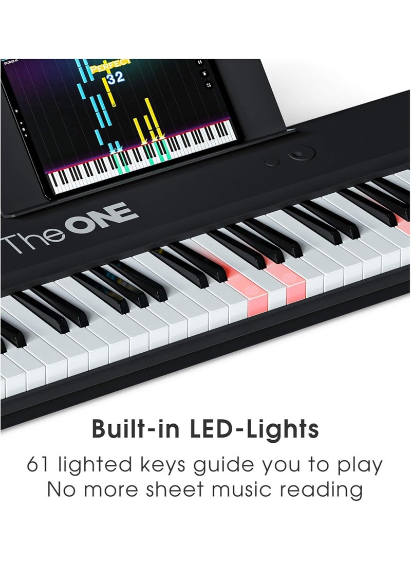 THE ONE The ONE Smart Keyboard COLOR 61 Keys Piano Keyboard, Music Keyboard with 256 Timbres, 64 Polyphony, 4 Speakers, Built-in LED Lights and Free Apps  - Image 2