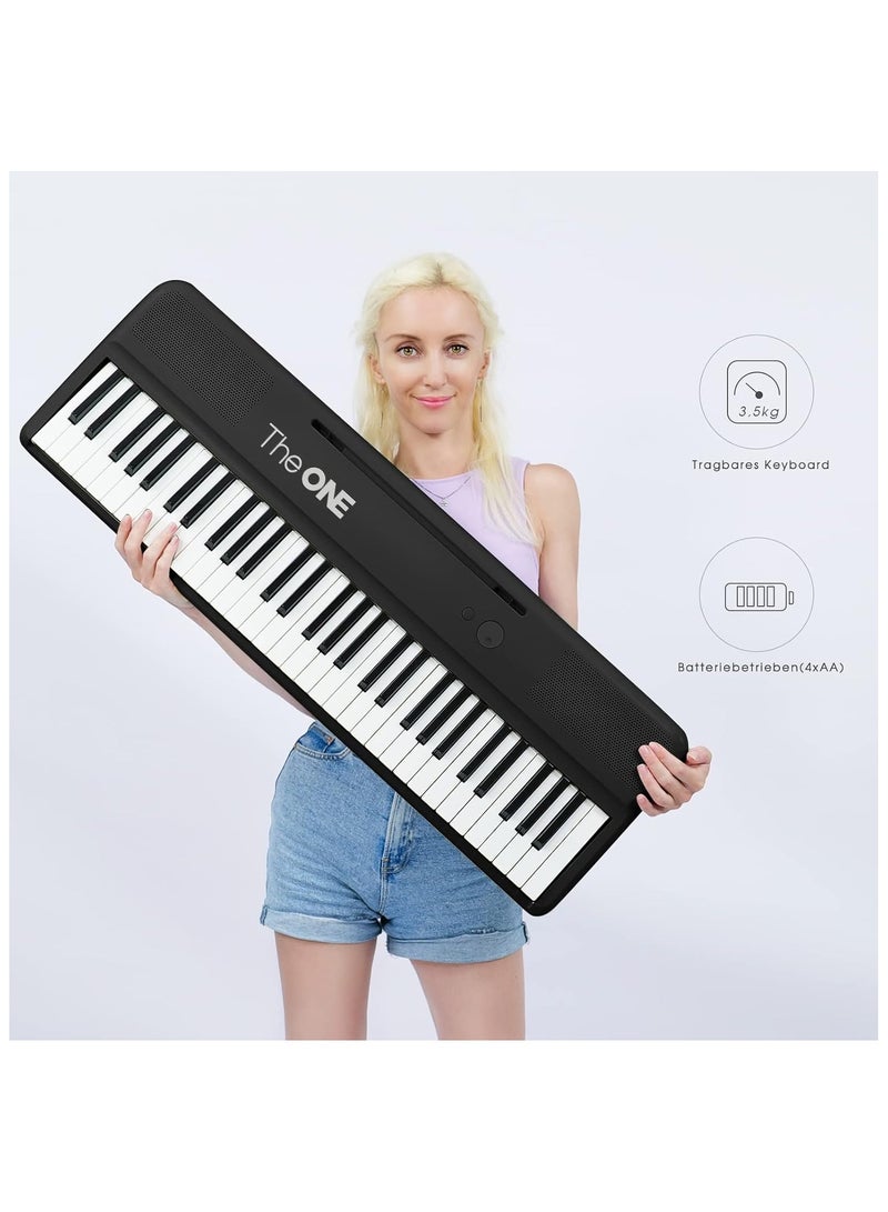 THE ONE The ONE Smart Keyboard COLOR 61 Keys Piano Keyboard, Music Keyboard with 256 Timbres, 64 Polyphony, 4 Speakers, Built-in LED Lights and Free Apps  - Image 4