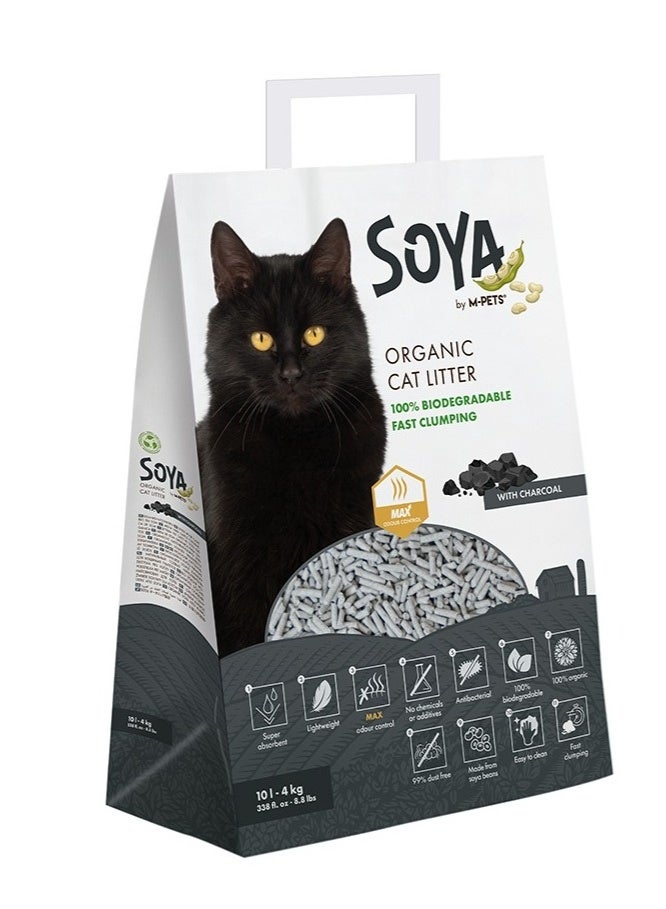 mpets Soya Organic Cat Litter Charcoal 10 L – 100% Biodegradable - Image 4