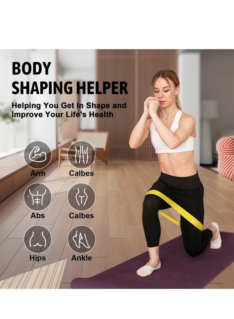 Generic Resistance Loop Exercise Bands Set of 5, Latex Workout Bands with Carry Bag, Strength Bands for Legs,  Body, Fitness, Yoga, Pilates, Women, Men and Kids - Image 3