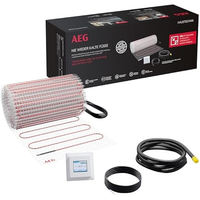 AEG HAUSTECHNIK 205816 TBS TC 200/1 PLUS ELECTRIC UNDERFLOOR HEATING THERMAL FLOOR TURBO SET, WHITE, 1 M - Image 1