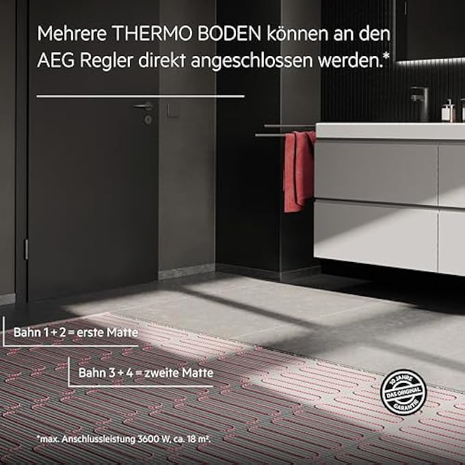 AEG HAUSTECHNIK 205816 TBS TC 200/1 PLUS ELECTRIC UNDERFLOOR HEATING THERMAL FLOOR TURBO SET, WHITE, 1 M - Image 3