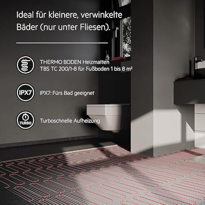 AEG HAUSTECHNIK 205816 TBS TC 200/1 PLUS ELECTRIC UNDERFLOOR HEATING THERMAL FLOOR TURBO SET, WHITE, 1 M - Image 2