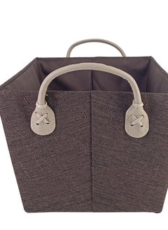 Generic Multiperpose Storage Basket organizer coved with fabric - Brown  - Image 4