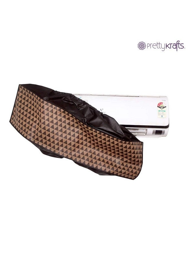 PrettyKrafts PrettKrafts Waterproof Printed Ac Cover For Split Ac 1.5 Ton Indoor Unit | All Weather Cover | Elastic Stretchable | Folding Adjustable | Protection from Dusts, Insects and Corrosion |(Trio Beige) - Image 2