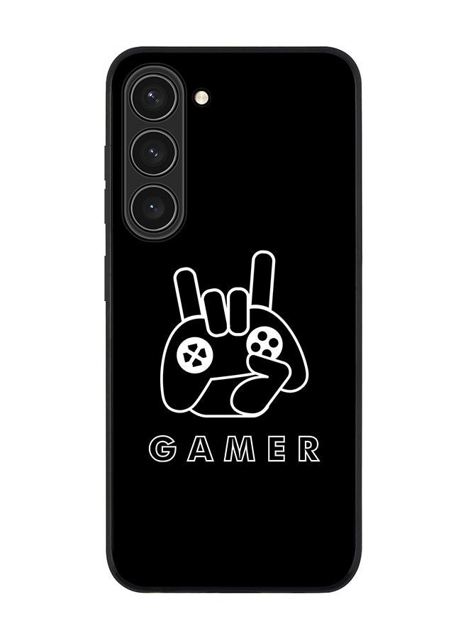 Stylizedd Rugged Black edge case for Samsung Galaxy S23+ 5G Slim fit Soft Case Flexible Rubber Edges Anti Drop TPU Gel Thin Cover - Gamer  - Image 1