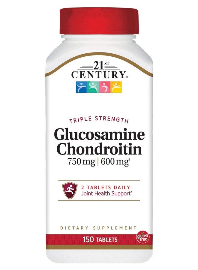 21st Century Glucosamine 750 mg & Chondroitin 600 mg - Triple Strength - 150 Tablets, Pack of 2