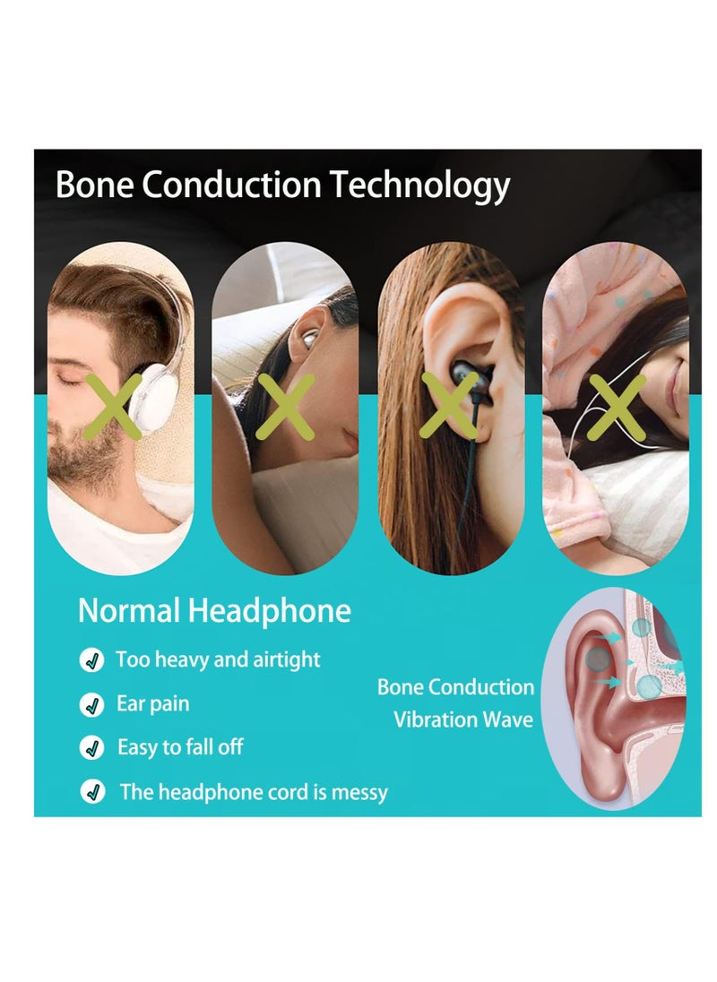 Excefore Pillow Speaker Bone Conduction Stereo, Bluetooth Wireless Music Sleep Headphones, Insomnia White Noise Machine for Side Sleepers, for Sleep Aid Under Sleep Pillow, for Adults and Baby  - Image 2