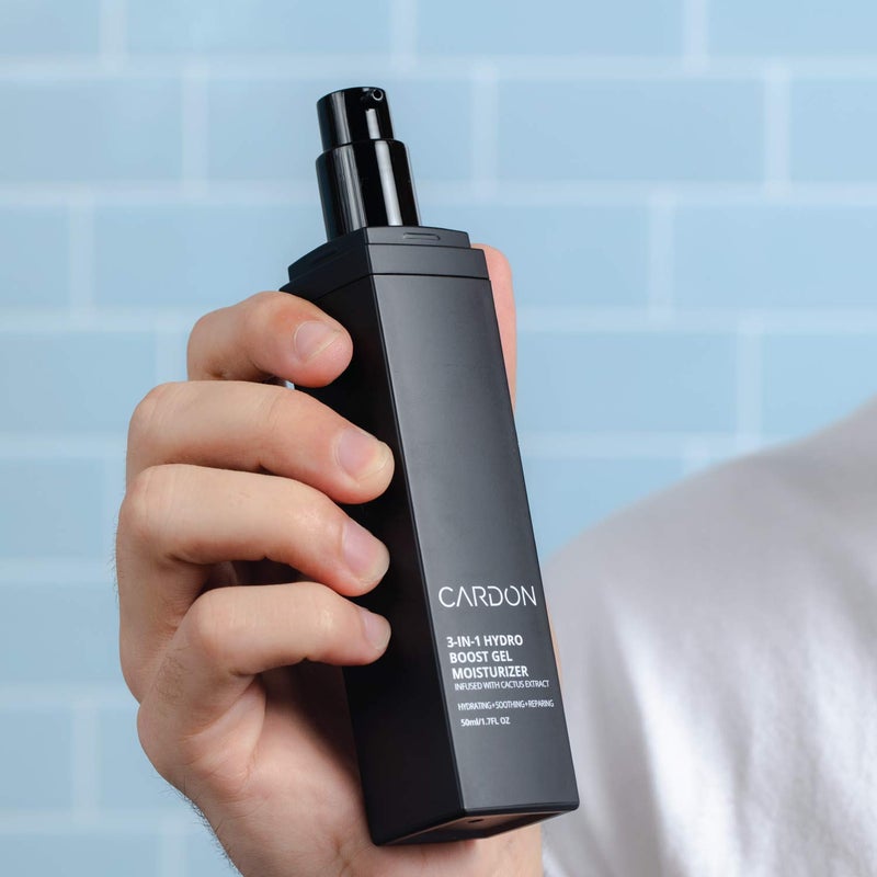 Cardon Men's AM + PM Face Moisturizers Bundle: Daytime SPF Moisturizer; Nighttime Repair Gel Moisturizer | Korean Skincare For Men - Image 3