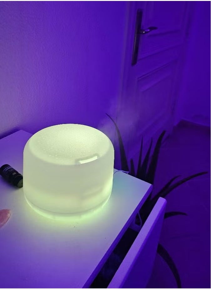 Aroma Diffuser Essential Oil Air Humidifier With 7-Colour LED Light and remote control,500ml,White