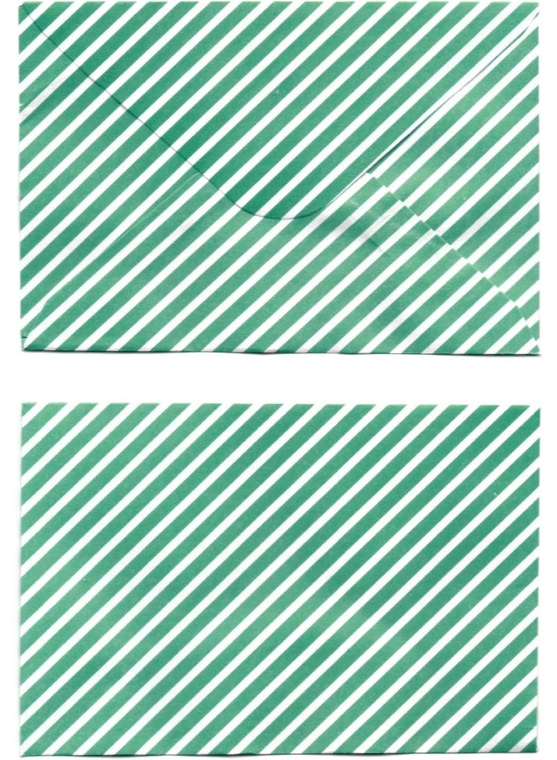 ظرف معايدة مقاس 10×7سم - 25 قطعة - اخضر