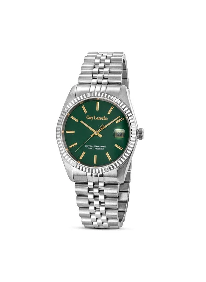 غاي لاروش Anthony Stainless Steel Bracelet Analog Watch for Men, 40.5mm