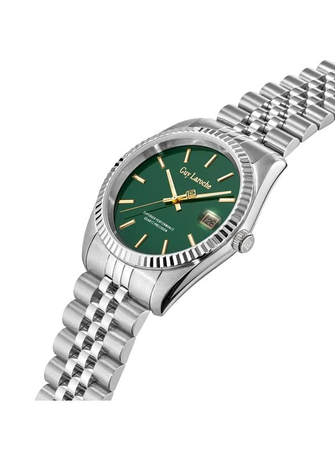 غاي لاروش Anthony Stainless Steel Bracelet Analog Watch for Men, 40.5mm