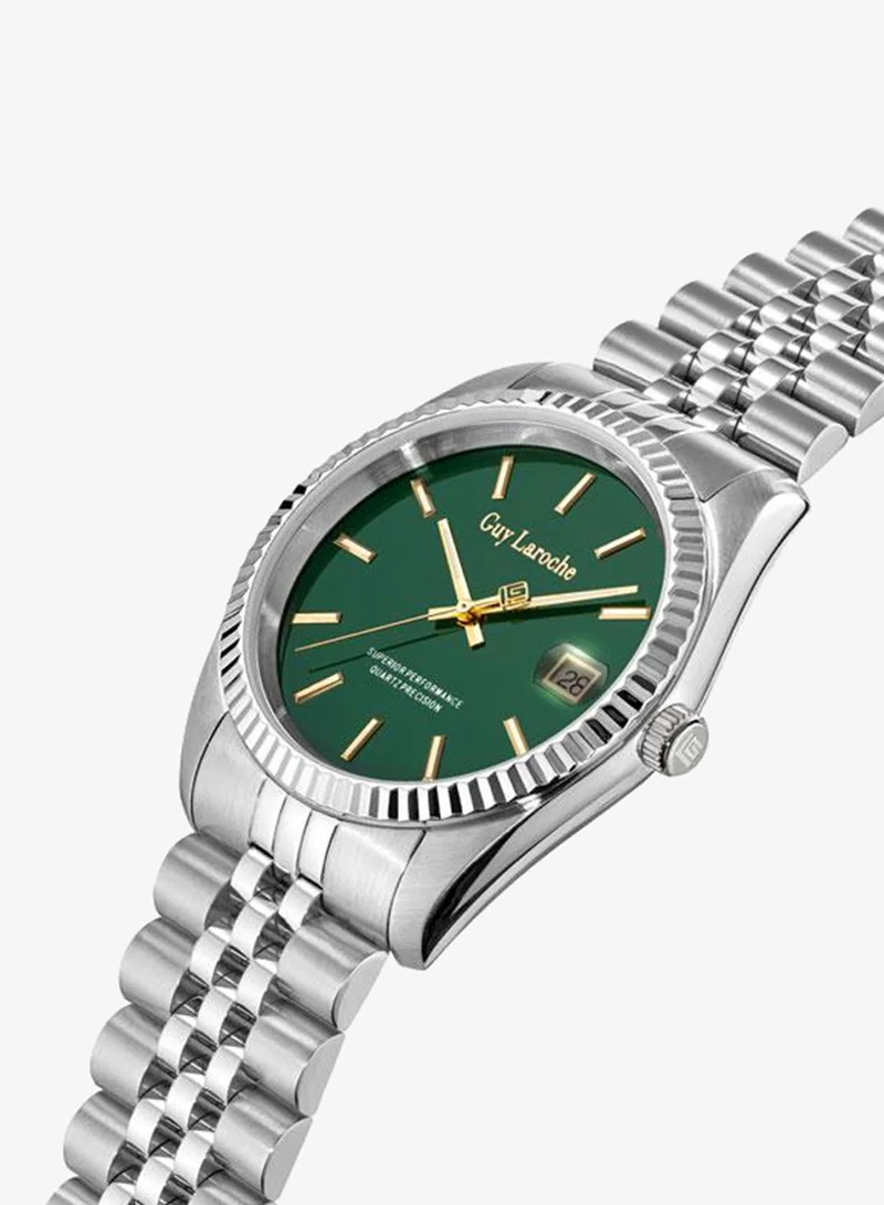 غاي لاروش Anthony Stainless Steel Bracelet Analog Watch for Men, 40.5mm
