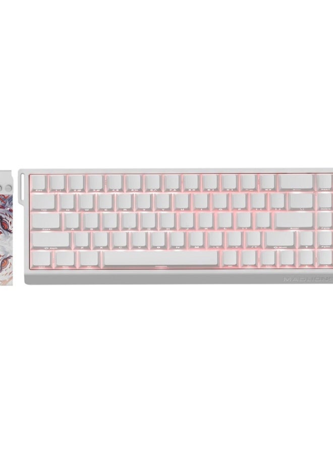 Madlions Mad 68 HE Mechanical Gaming Keyboard with Magnetic Switches, 16M Color RGB Lighting, 8000Hz Rapid Switching Technology, 0.02mm Tactile Keys, 68 Keys for FPS Gaming, White - Image 1