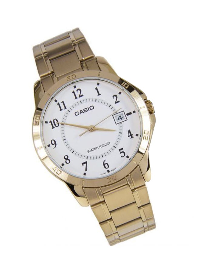 CASIO Men Water Resistant Analog Watch MTP- V004G - 7B - 40 mm - Gold - Image 3