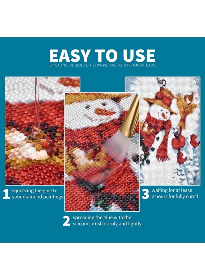 LANBEIDE Updated Diamond Painting Sealer 200ML with Silicone Brush, 5D Diamond Painting Glue Sealer Permanent Hold & Shine Effect Conserver for Jigsaw Puzzles (7 OZ) - Image 5