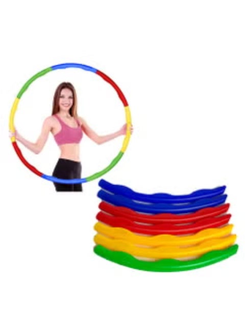 طوق هولا هوب حلقات تدريب للاطفال، حلقة ملونة قابلة للفصل والتعديل، مناسبة للبنات والاولاد للياقة البدنية , حلقات هولا هوب للجمباز، للياقة البدنية وفقدان الوزن وتدريب الحيوانات الاليفة متعددة الألوان