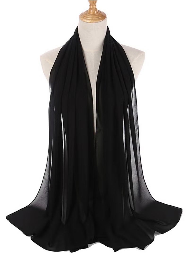 Pearl Chiffon Scarf Wrap Silk Scarf - Image 5