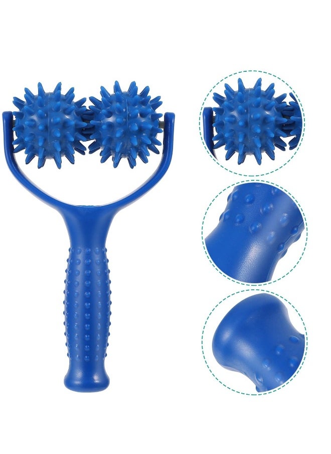 Generic PVC Muscle Relaxer Roller Muscle Roller Stick Handheld Foam Roller Massager for Back Neck Arm Leg (Blue)  - Image 2