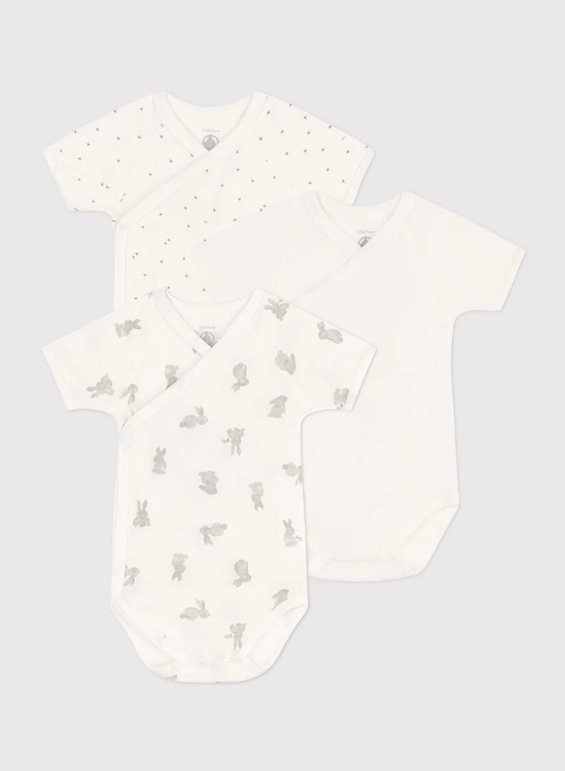 Petit Bateau Kids 3 Pack Printed Bodysuits