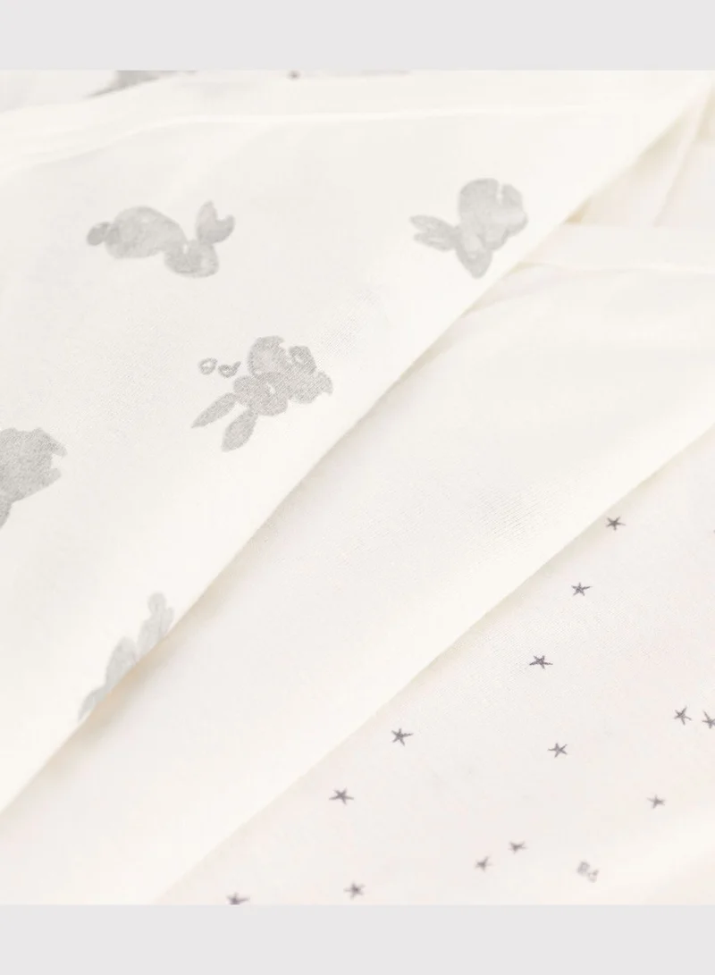 Petit Bateau Kids 3 Pack Printed Bodysuits