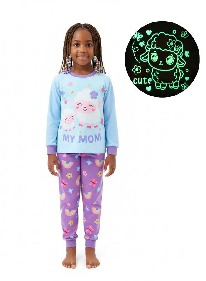 بيبي كلو Sweet Sheep and Mom Glow in the dark Pajama Set