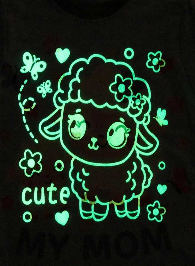 babyqlo Sweet Sheep and Mom Glow in the dark Pajama Set