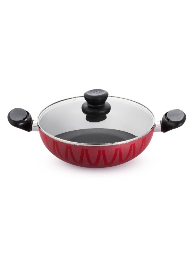 Bin shihoon 🍳 28cm Deep Fryer with Glass Lid – Modern Red Design for Perfect Everyday Cooking - Image 2