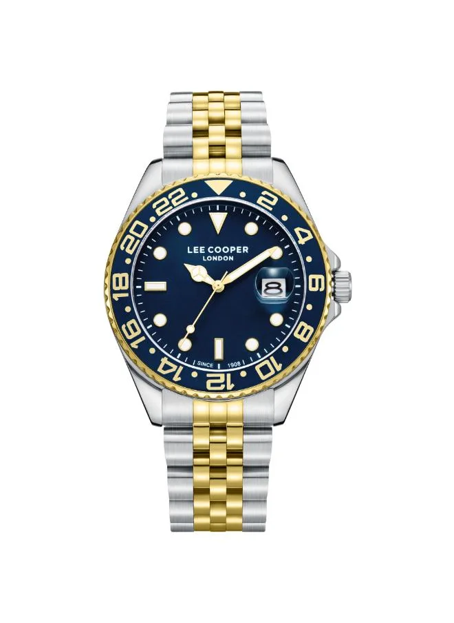 Lee Cooper Men's Analog Display Watch With Silver/Gold Metal Strap - LC08142.290