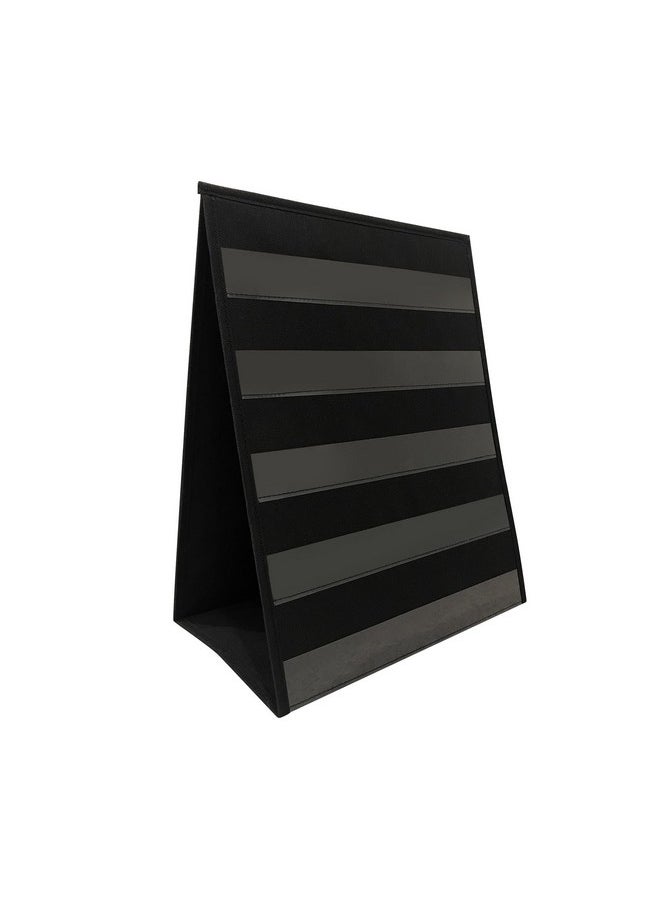 Essex Wares 13 Wide X 17 Tall Tabletop Pocket Chart Black Double Sided With 5 Straps Each Ultradurable Pocket Chart Stand For Classroom Easy To Use Reusable & Foldable Tabletop Chart Stand  - Image 1