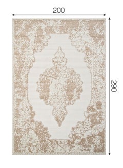 MERINOS Modern Vintage Style Area Rug Non-Slip Super Soft Touch Living Room Bedroom Floor Decoration Carpet Beige Natural Light Rectangular 200x300 cm  - Image 2